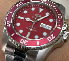 Orient 3 EStrelas Automático Sports (submariner) NH3SS009 vermelho - imagem 6