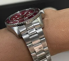 Orient 3 EStrelas Automático Sports (submariner) NH3SS009 vermelho - imagem 4