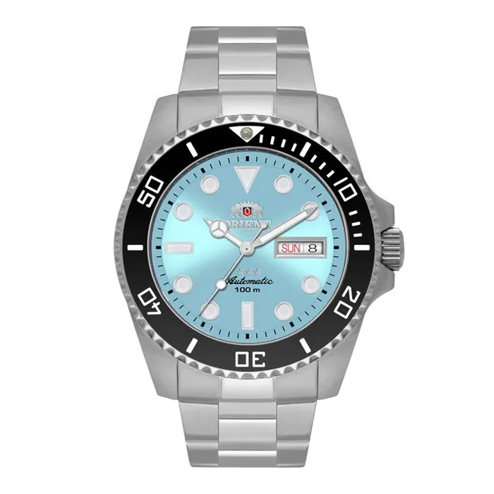 Relógio Orient 3 Estrelas Automático NH3SS010 Azul Celeste 42mm | Taniguchi Relógios