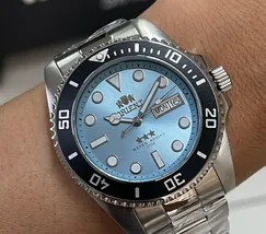 Orient 3 EStrelas Automático Sports (submariner) NH3SS010 azul celeste - imagem 6