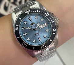Orient 3 EStrelas Automático Sports (submariner) NH3SS010 azul celeste - imagem 1
