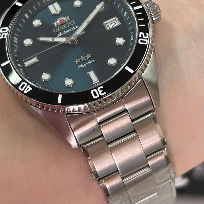 Orient 3 Estrelas Automático Sports Sea NH3SS016 verde