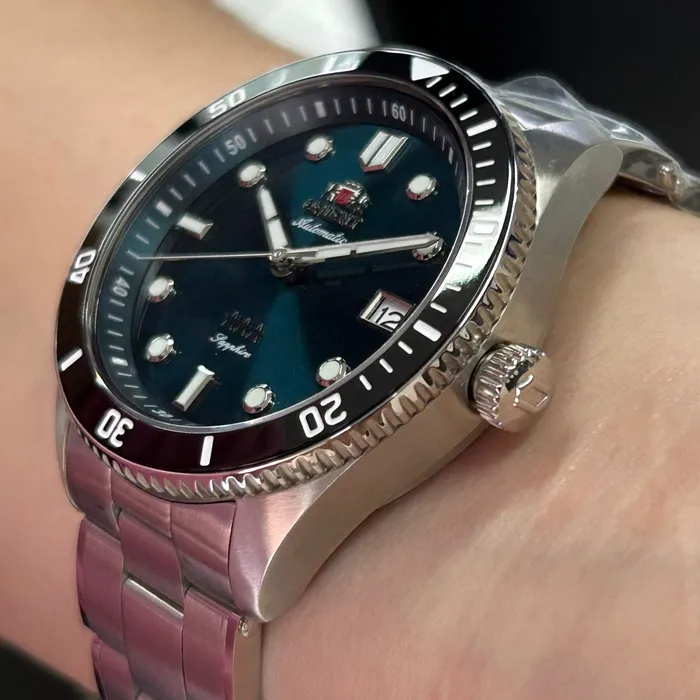 Orient 3 Estrelas Automático Sports Sea NH3SS016 verde