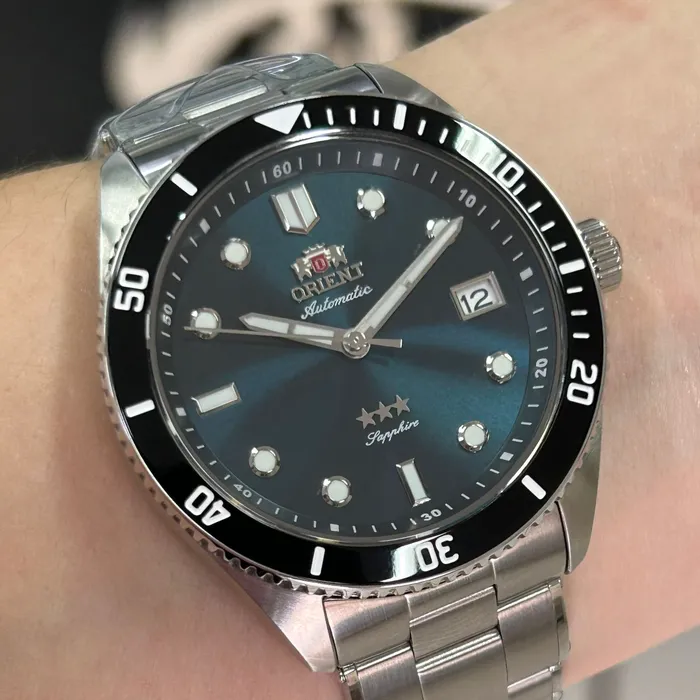 Orient 3 Estrelas Automático Sports Sea NH3SS016 verde