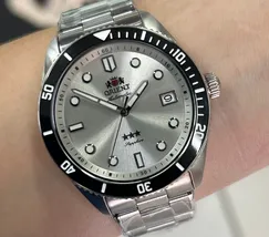 Orient 3 Estrelas Automático Sports Sea NH3SS016 Prata - imagem 1