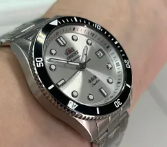 Orient 3 Estrelas Automático Sports Sea NH3SS016 Prata - imagem 4