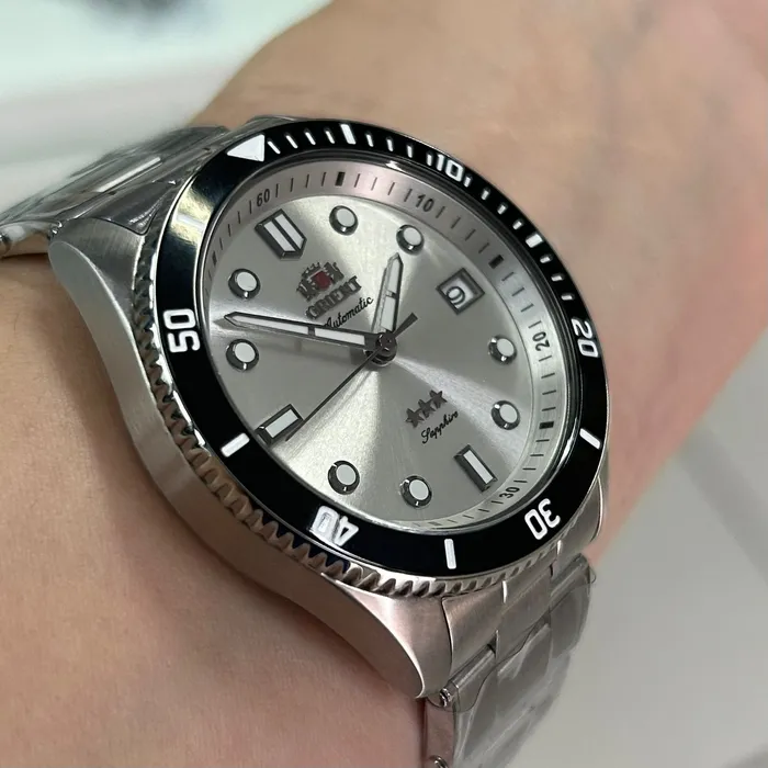 Orient 3 Estrelas Automático Sports Sea NH3SS016 Prata