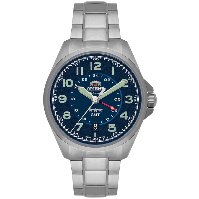 Orient 3 Estrelas GMT Automático Sports Land NH3SS017 Azul