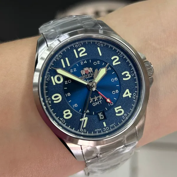 Orient 3 Estrelas GMT Automático Sports Land NH3SS017 Azul