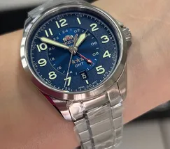 Orient 3 Estrelas GMT Automático Sports Land NH3SS017 Azul - imagem 5