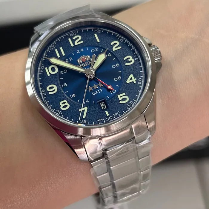 Orient 3 Estrelas GMT Automático Sports Land NH3SS017 Azul