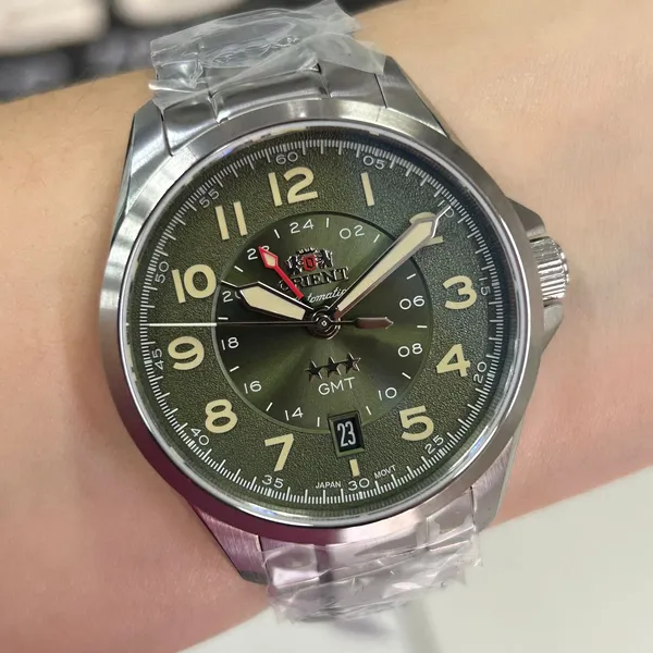 Orient 3 Estrelas GMT Automático Sports Land NH3SS017 verde