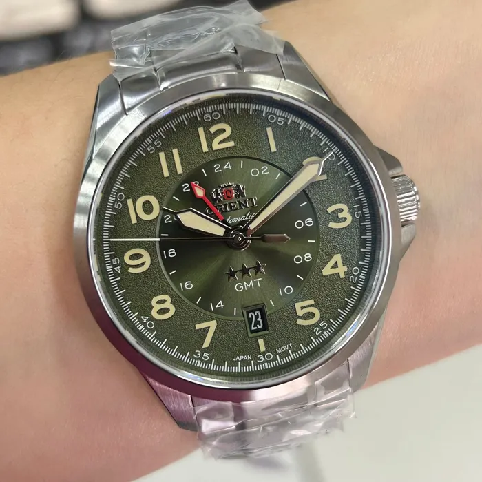 Orient 3 Estrelas GMT Automático Sports Land NH3SS017 verde
