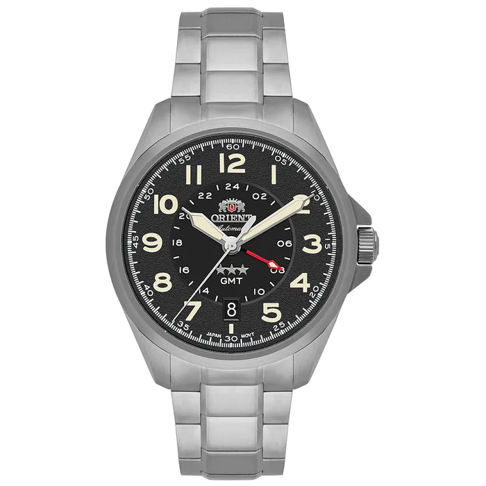 Orient 3 Estrelas GMT Automático Sports Land NH3SS017 Preto