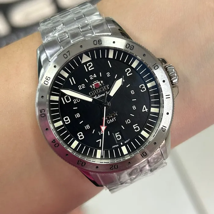 Orient 3 Estrelas GMT Automático Sports Air NH3SS018 Preto