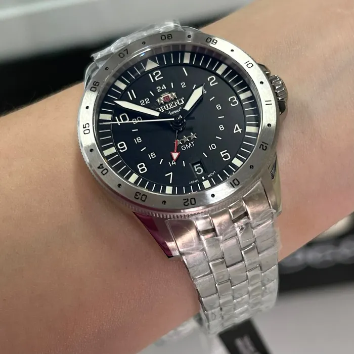 Orient 3 Estrelas GMT Automático Sports Air NH3SS018 Preto