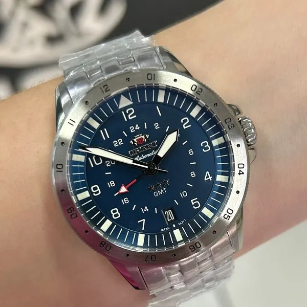 Orient 3 Estrelas GMT Automático Sports Air NH3SS018 Azul