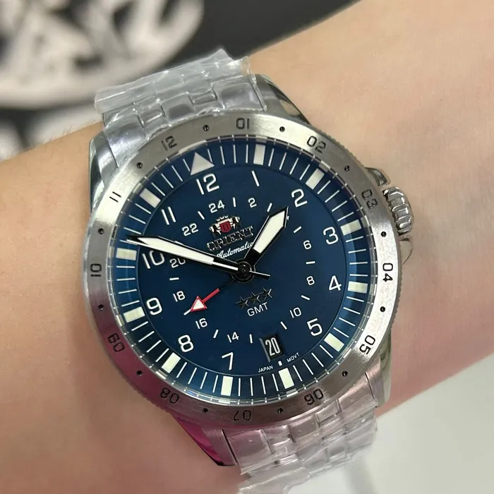 Orient 3 Estrelas GMT Automático Sports Air NH3SS018 Azul