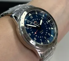 Orient 3 Estrelas GMT Automático Sports Air NH3SS018 Azul - imagem 3