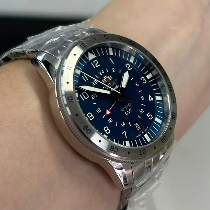 Orient 3 Estrelas GMT Automático Sports Air NH3SS018 Azul