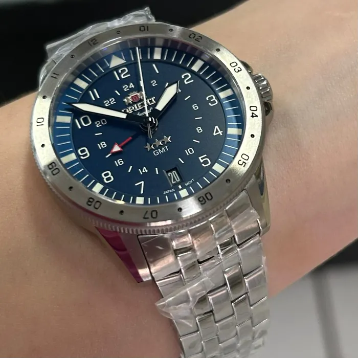Orient 3 Estrelas GMT Automático Sports Air NH3SS018 Azul