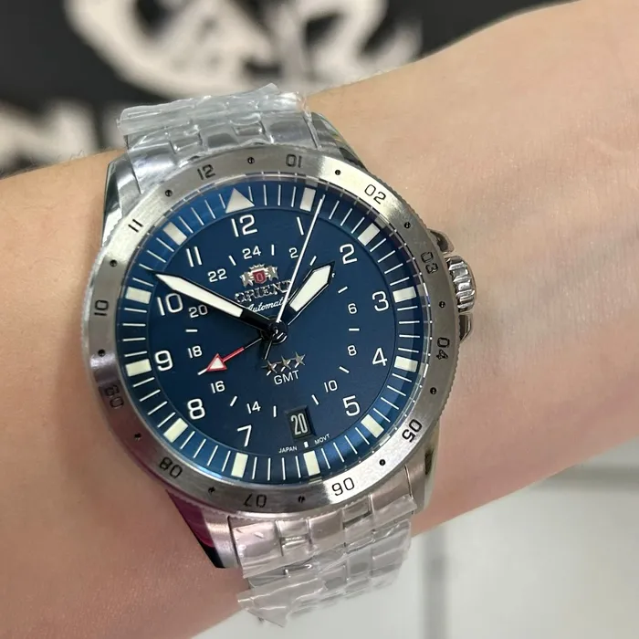 Orient 3 Estrelas GMT Automático Sports Air NH3SS018 Azul