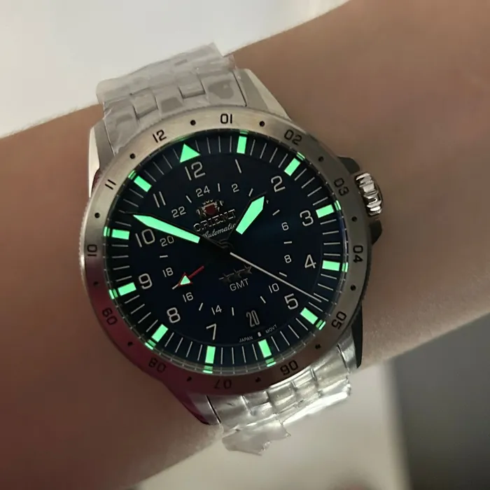 Orient 3 Estrelas GMT Automático Sports Air NH3SS018 Azul