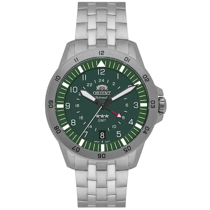 Orient 3 Estrelas GMT Automático Sports Air NH3SS018 Verde