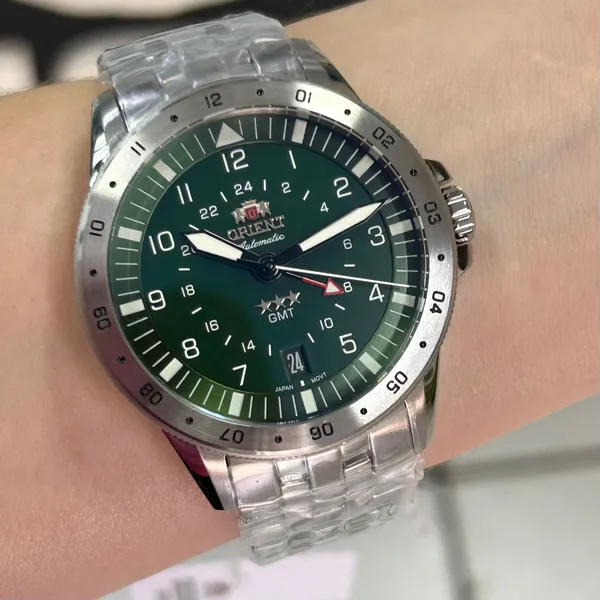 Orient 3 Estrelas GMT Automático Sports Air NH3SS018 Verde