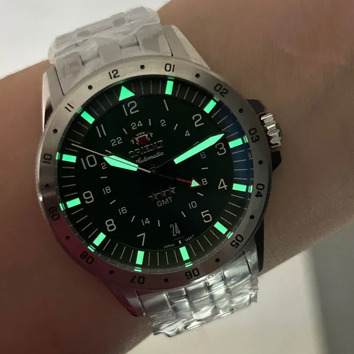 Orient 3 Estrelas GMT Automático Sports Air NH3SS018 Verde