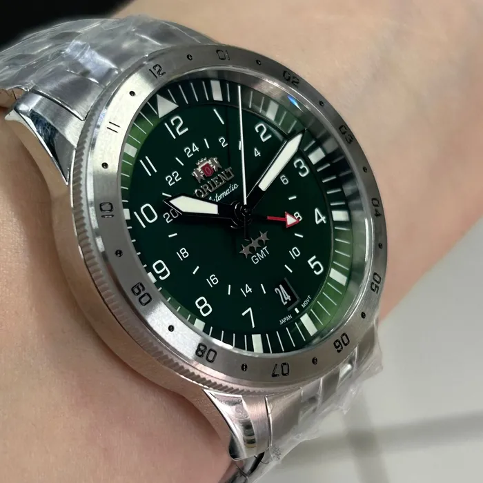 Orient 3 Estrelas GMT Automático Sports Air NH3SS018 Verde
