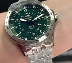 Orient 3 Estrelas GMT Automático Sports Air NH3SS018 Verde - imagem 5