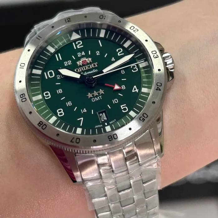Orient 3 Estrelas GMT Automático Sports Air NH3SS018 Verde