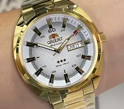 Orient 3 EStrelas Automático Classico NH3GG006 Branco - imagem 1