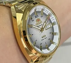 Orient 3 EStrelas Automático Classico NH3GG006 Branco - imagem 5