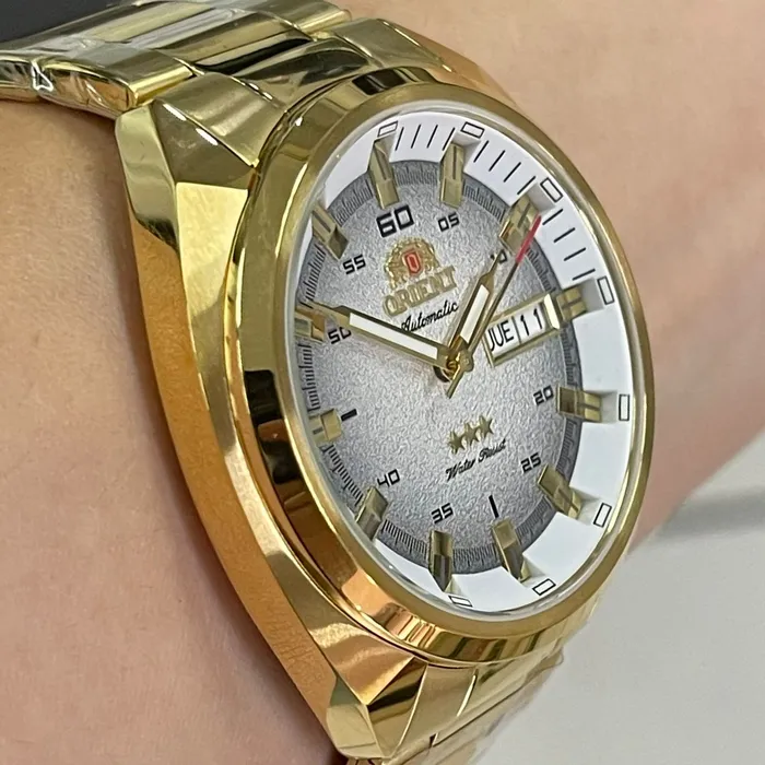 Orient 3 EStrelas Automático Classico NH3GG006 Branco