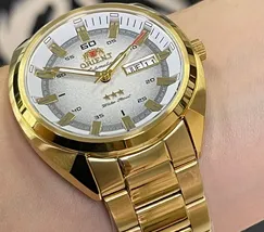 Orient 3 EStrelas Automático Classico NH3GG006 Branco - imagem 4