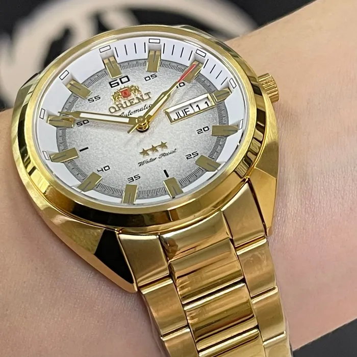 Orient 3 EStrelas Automático Classico NH3GG006 Branco