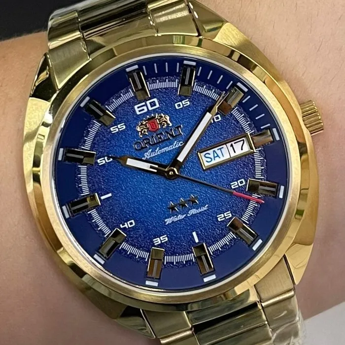 Orient 3 EStrelas Automático Classico NH3GG006 Azul