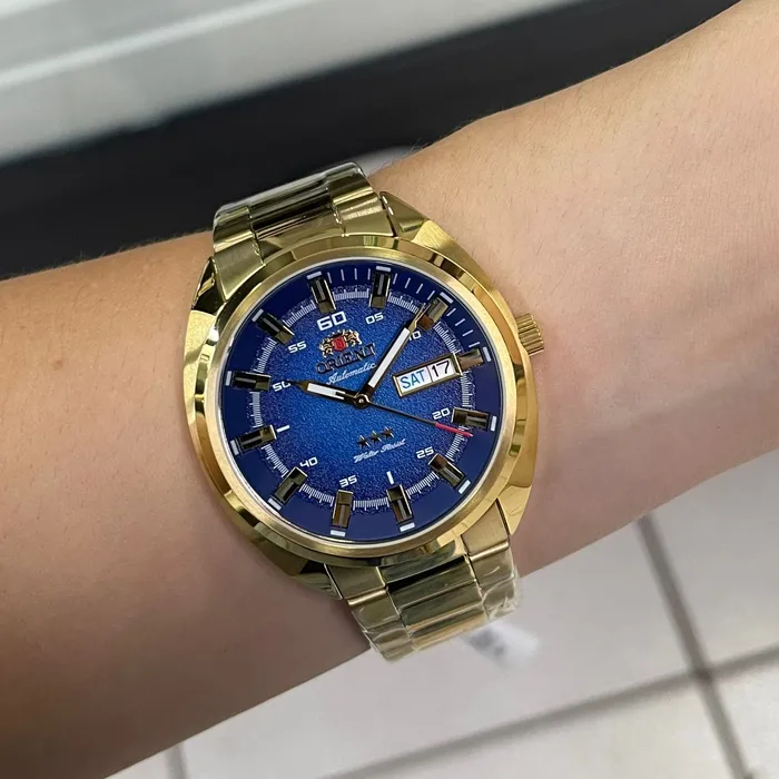 Orient 3 EStrelas Automático Classico NH3GG006 Azul