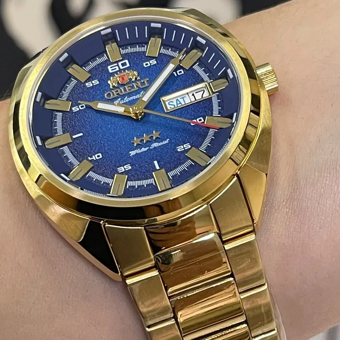 Orient 3 EStrelas Automático Classico NH3GG006 Azul