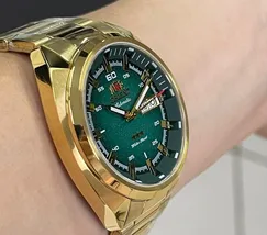 Orient 3 EStrelas Automático Classico NH3GG006 Verde - imagem 4