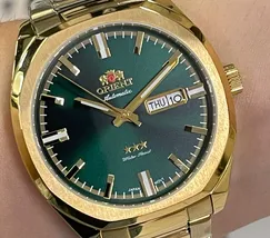Orient 3 EStrelas Automático Classico NH3GG008 Verde - imagem 1