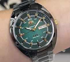 Orient 3 EStrelas Automático Black Classico NH3YY006 Verde - imagem 1