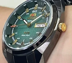 Orient 3 EStrelas Automático Black Classico NH3YY006 Verde - imagem 4