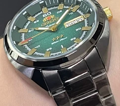 Orient 3 EStrelas Automático Black Classico NH3YY006 Verde - imagem 3
