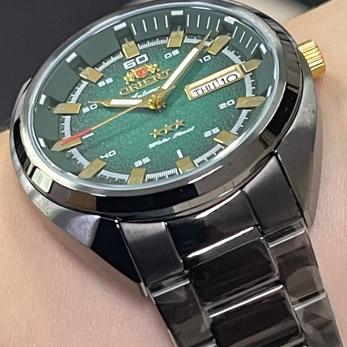 Orient 3 EStrelas Automático Black Classico NH3YY006 Verde