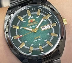 Orient 3 EStrelas Automático Black Classico NH3YY006 Verde - imagem 6