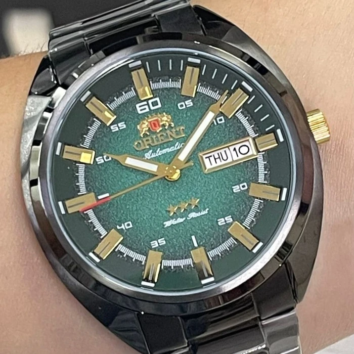 Orient 3 EStrelas Automático Black Classico NH3YY006 Verde
