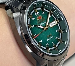 Orient 3 EStrelas Automático Black Classico NH3YY006 Verde - imagem 5